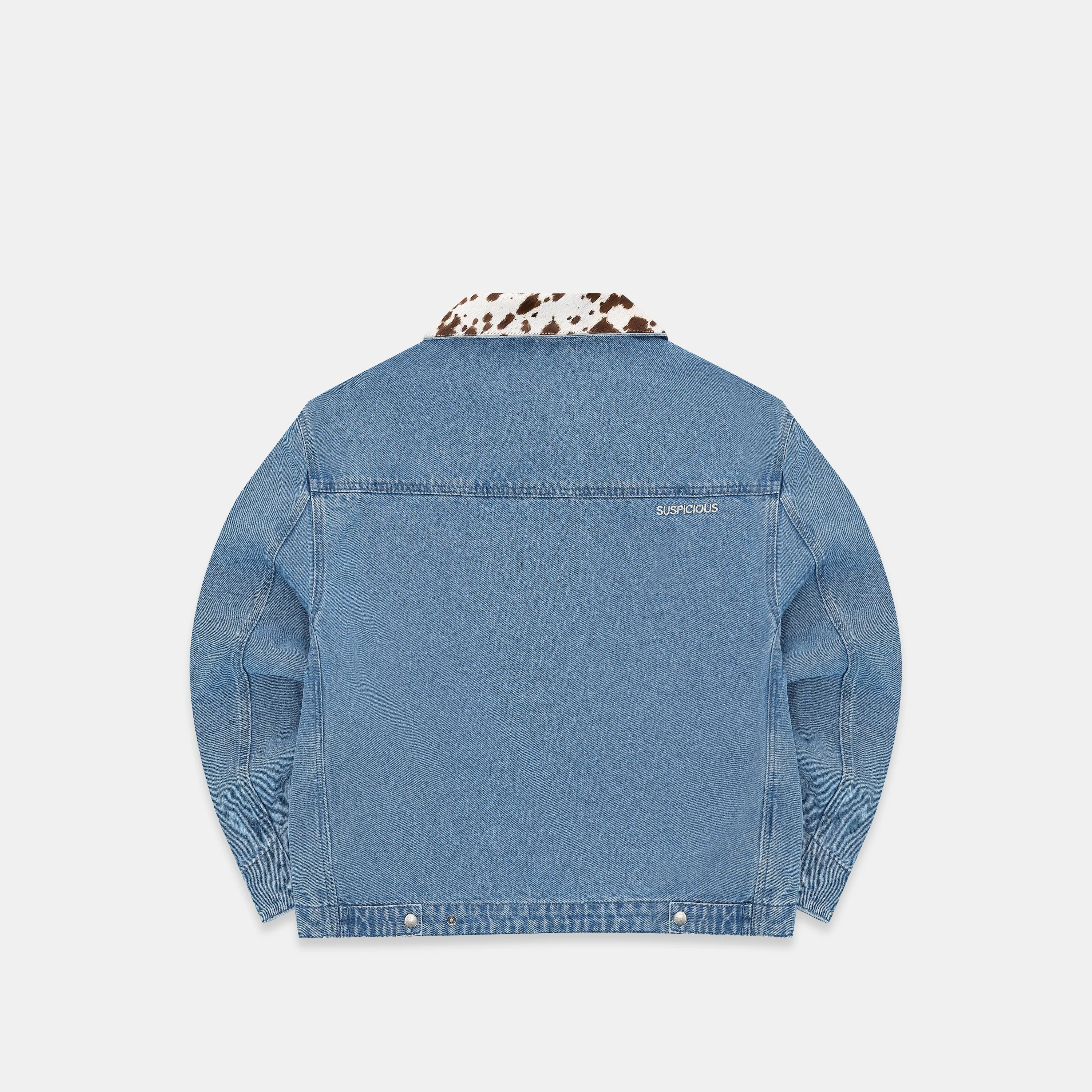 Bella Denim Zip-Up Jacket - Mediterranean Blue - Image 4