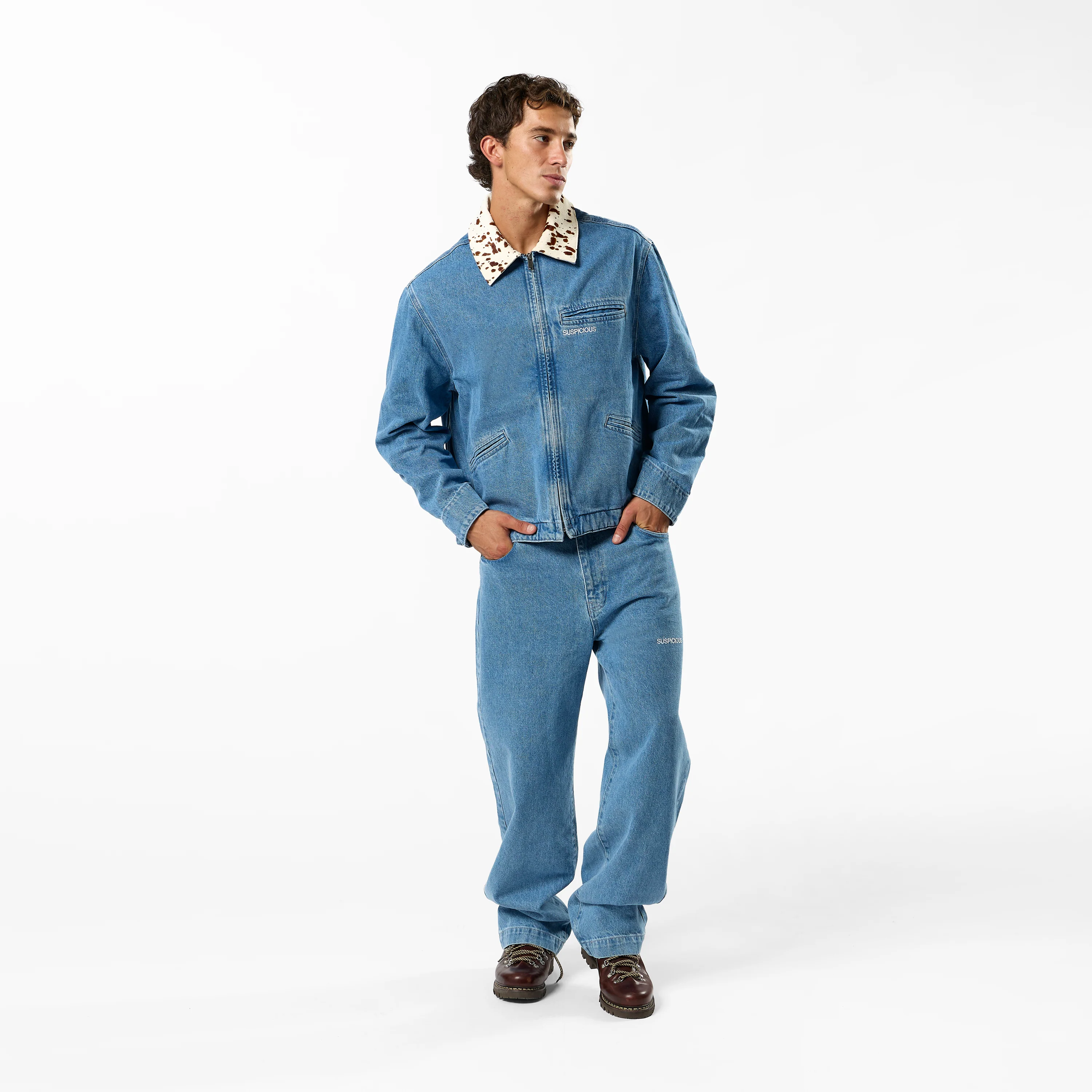 Bella Denim Zip-Up Jacket - Mediterranean Blue - Image 5