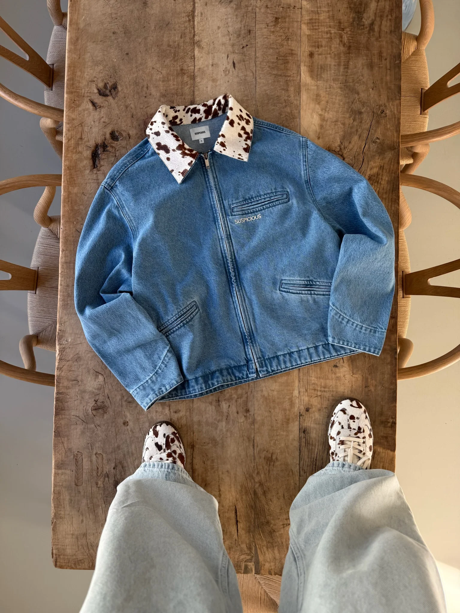 Bella Denim Zip-Up Jacket - Mediterranean Blue - Image 9