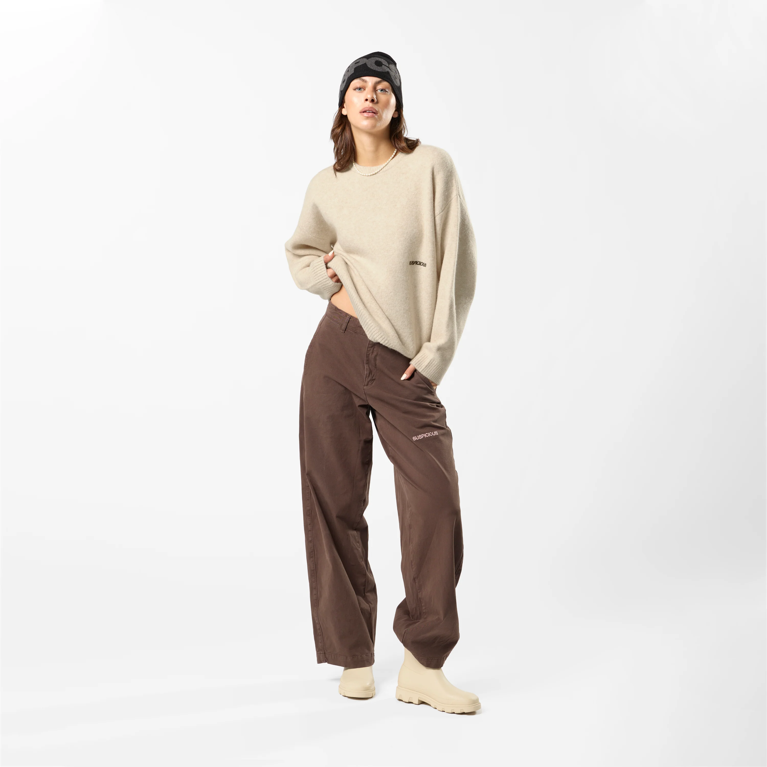 EoS / The Essentials Barrel Pants - Brown - Image 7