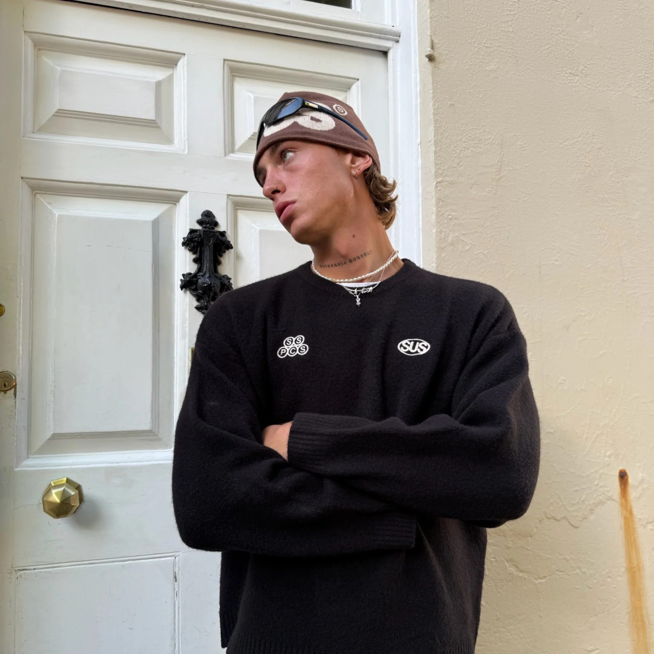 Fall / Backmark Knitted Sweat - Black - Image 13