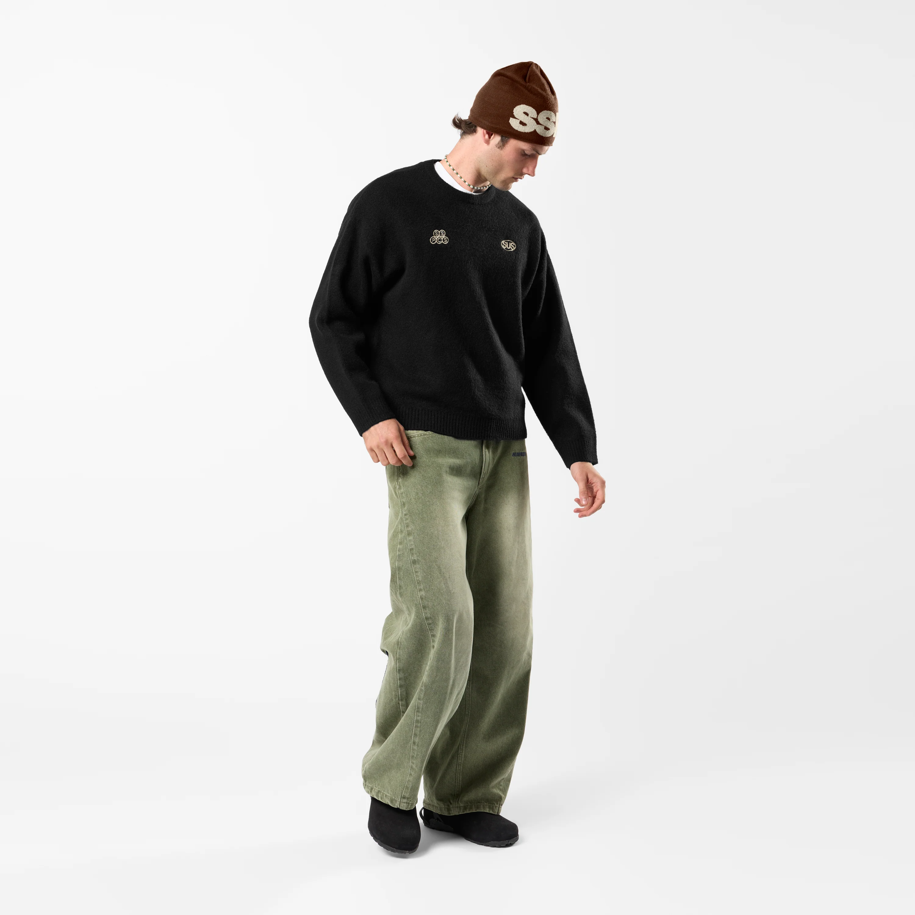 Fall / Backmark Knitted Sweat - Black - Image 4