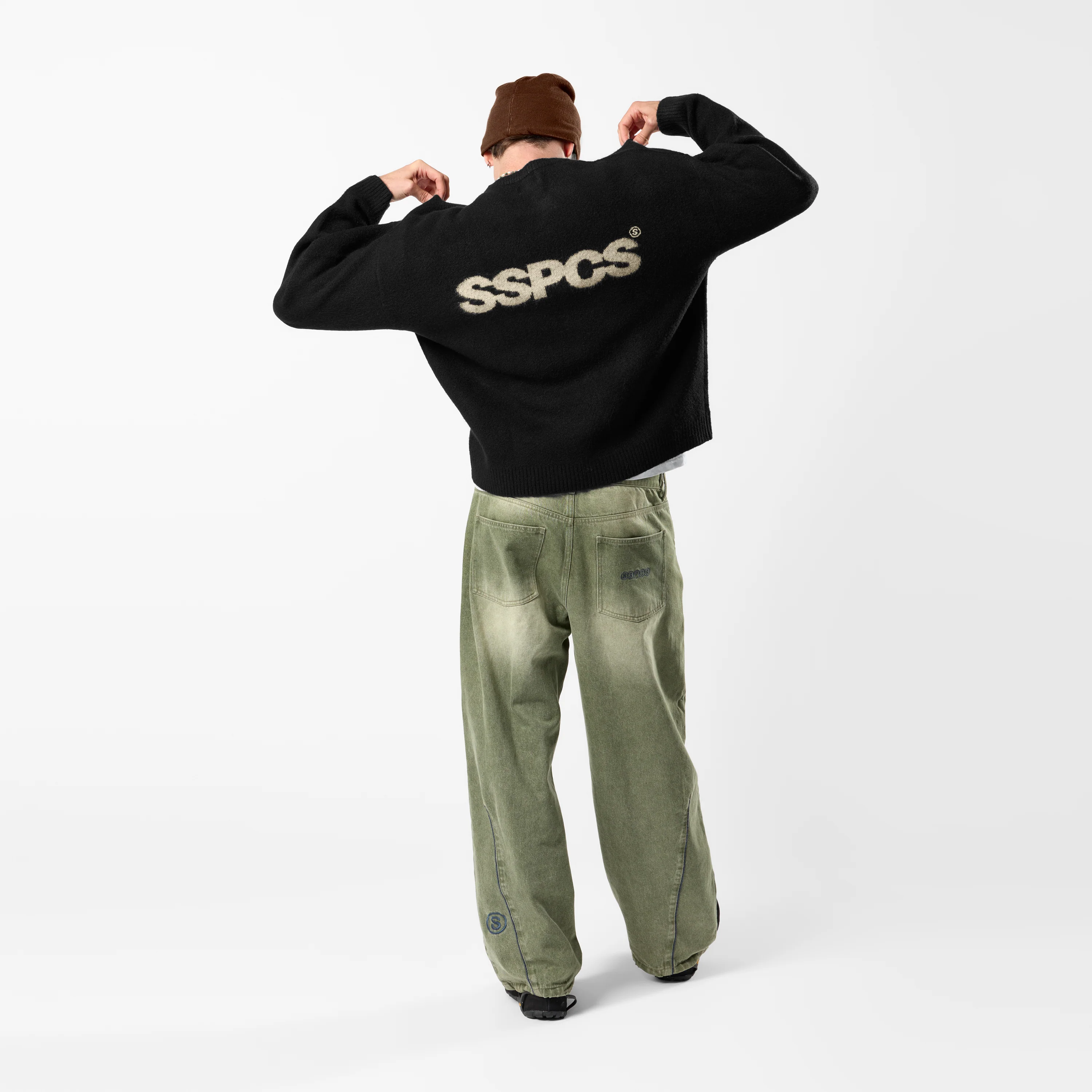 Fall / Backmark Knitted Sweat - Black - Image 6