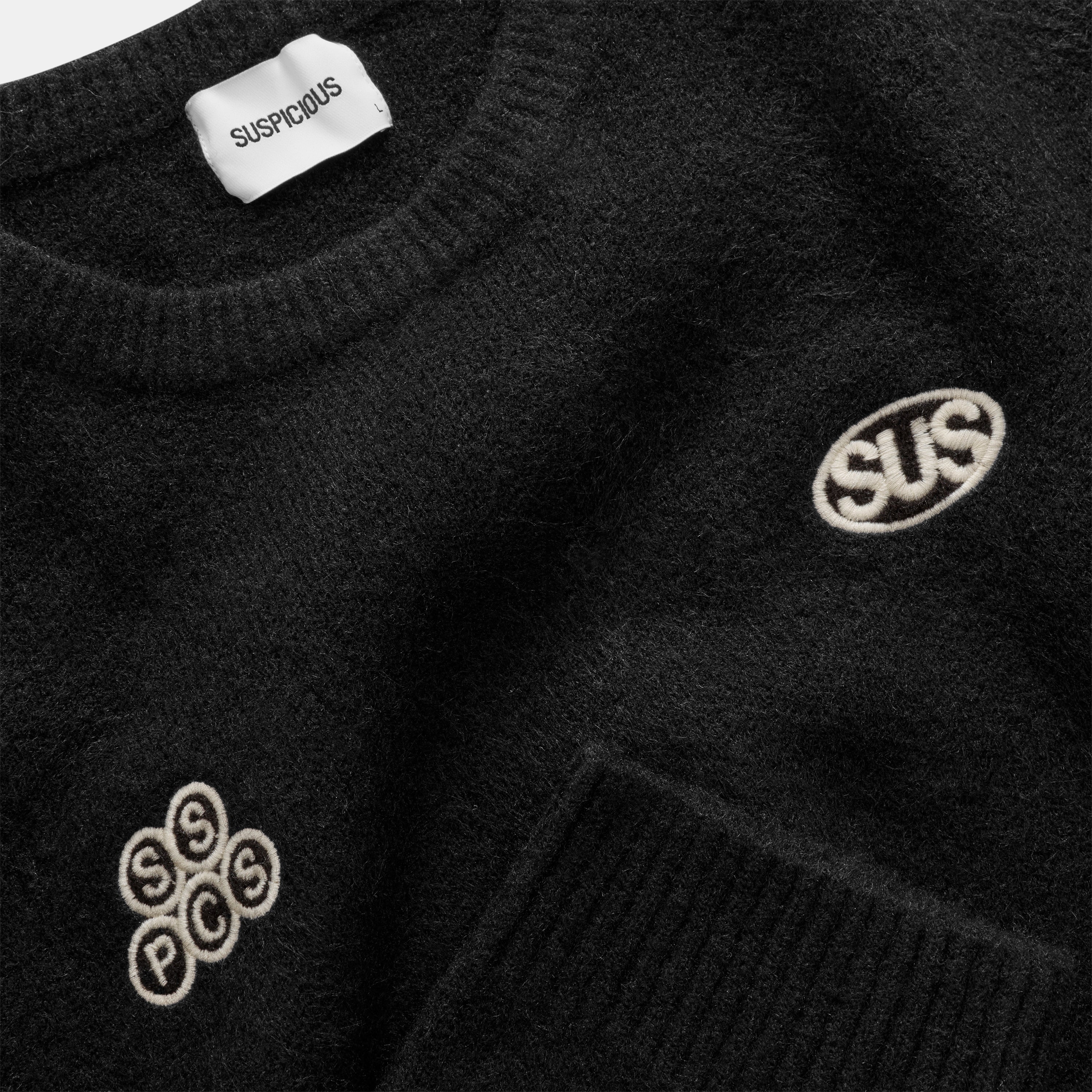 Fall / Backmark Knitted Sweat - Black - Image 7