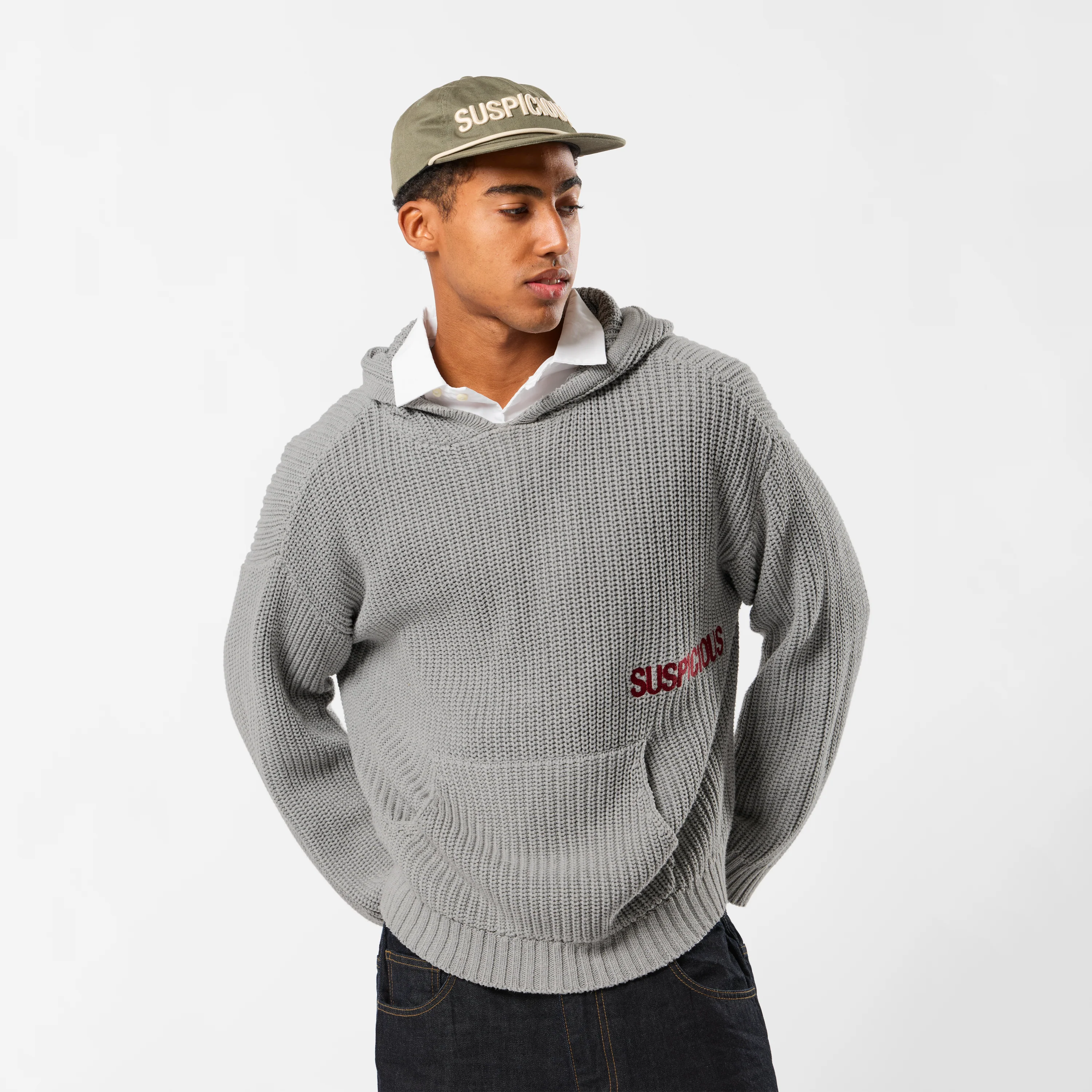 Fall / Core Knitted Hoodie - Neutral Heather - Image 6