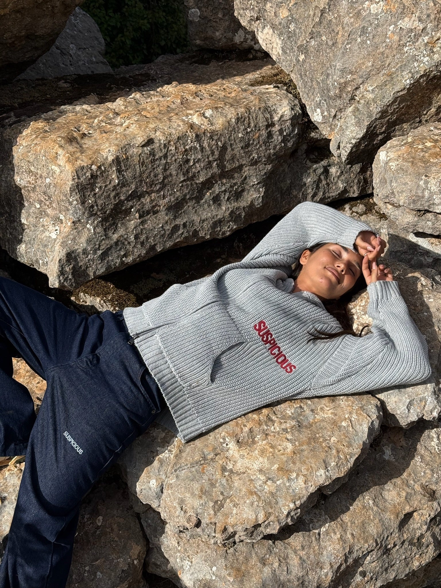 Fall / Core Zip-Up Knitted Hoodie - Neutral Heather - Image 10