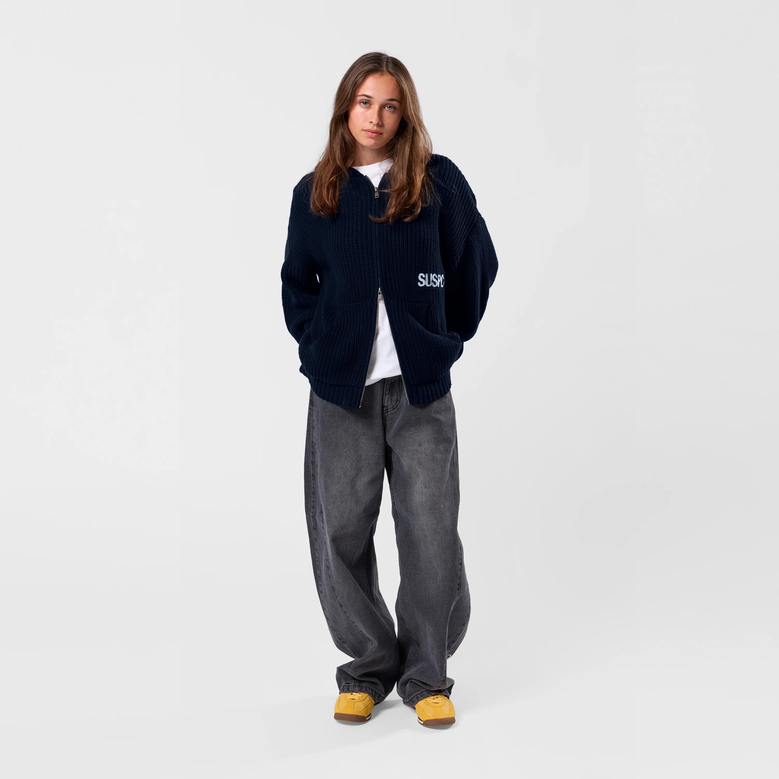 Fall / Core Zip-Up Knitted Hoodie - Nightfall - Image 8