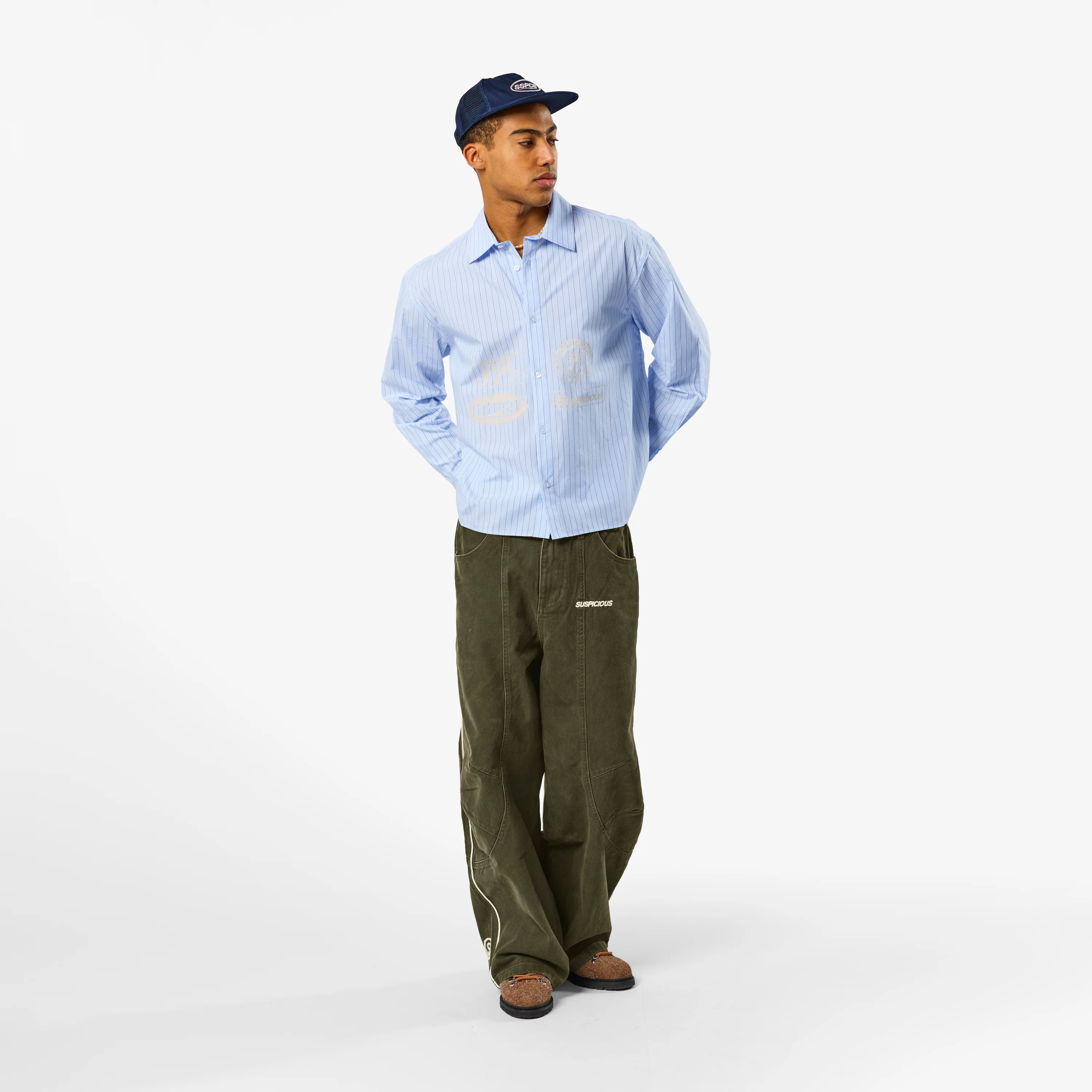 Off Season / Line Up Striped Longsleeve Shirt - Light Blue - Image 3