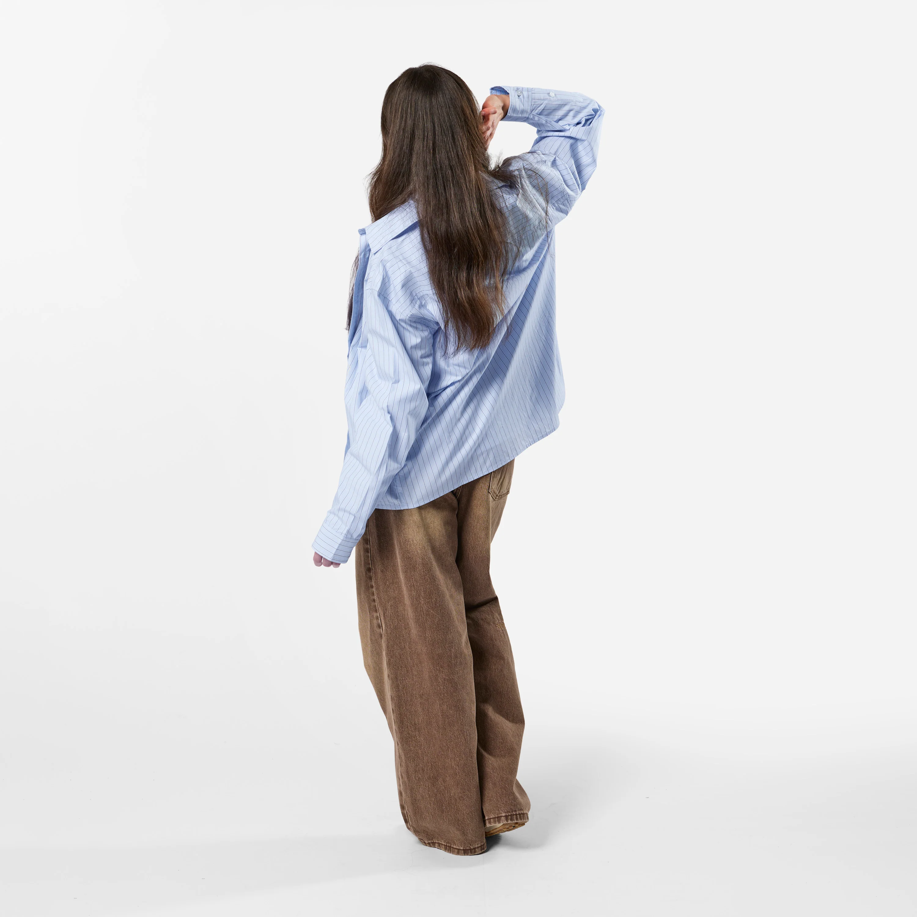 Off Season / Line Up Striped Longsleeve Shirt - Light Blue - Image 5