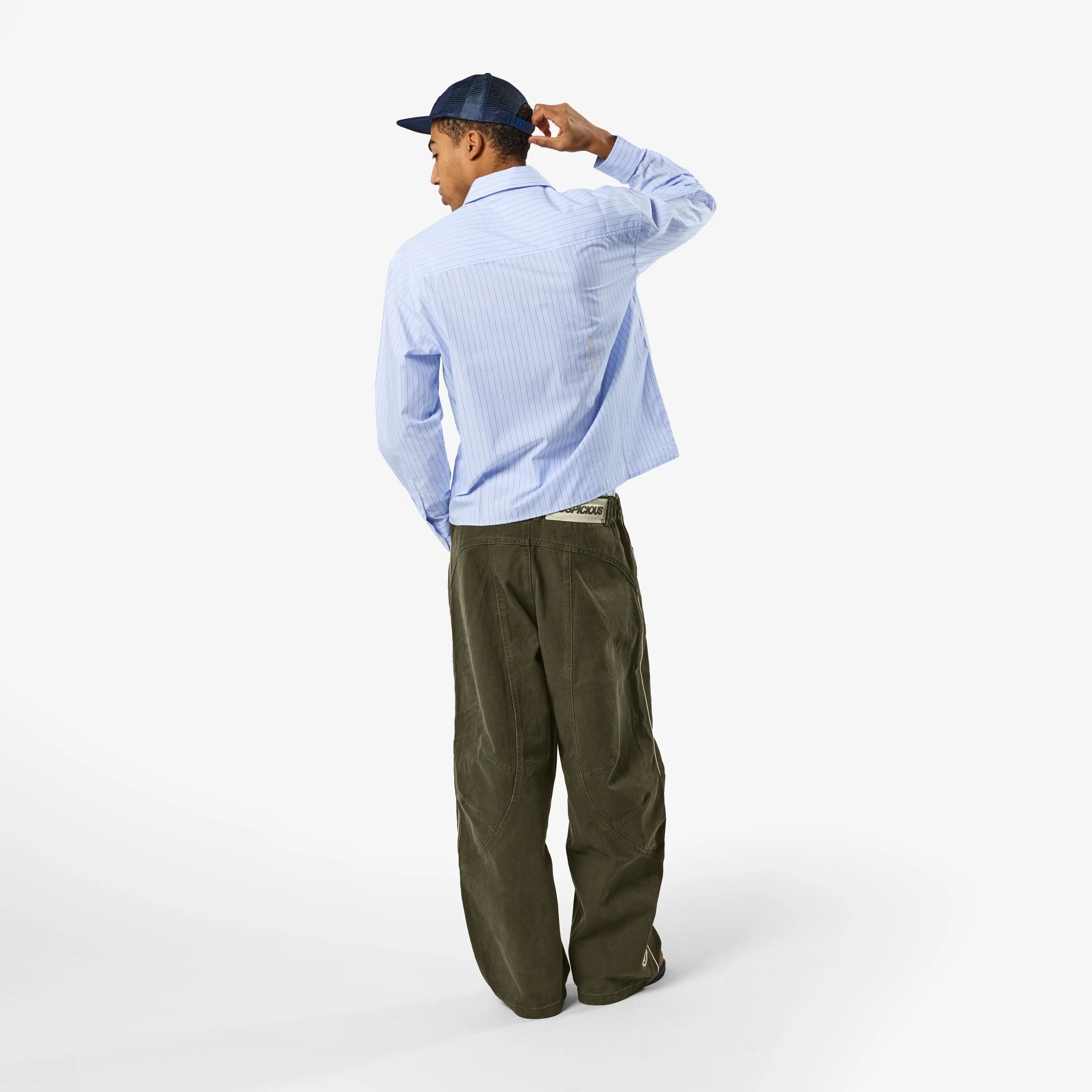 Off Season / Line Up Striped Longsleeve Shirt - Light Blue - Image 8