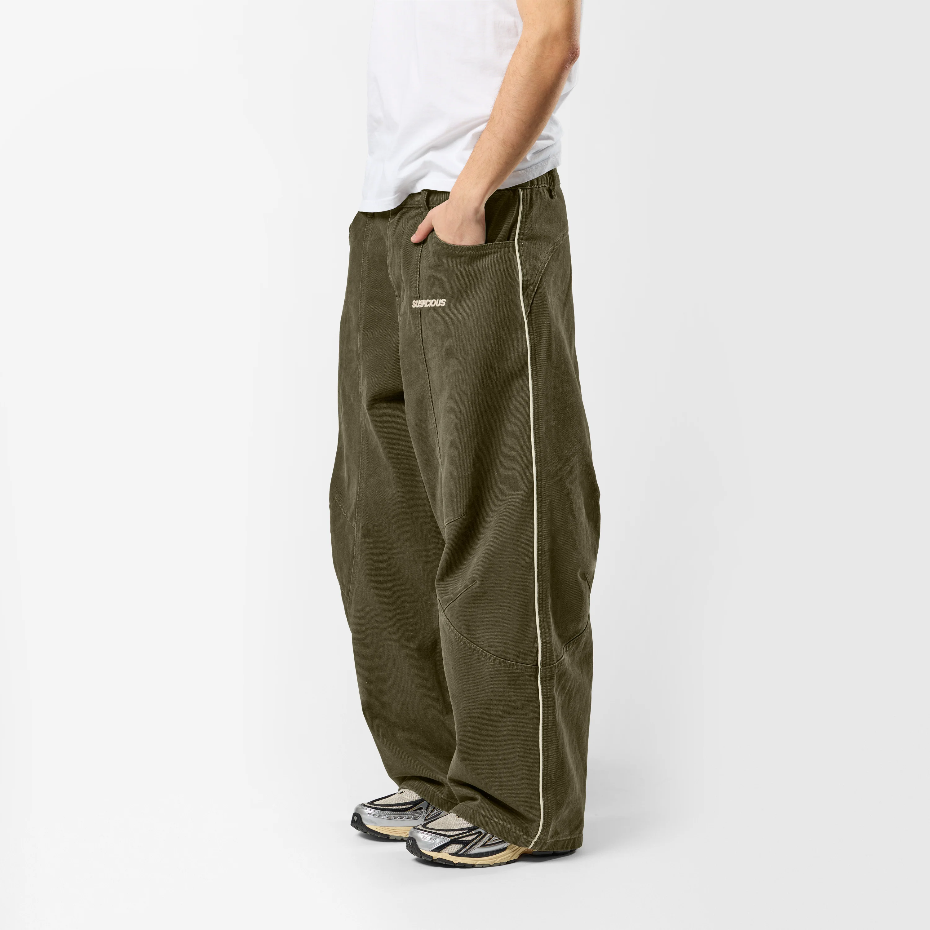 Off Season / S Club Big Barrel Jeans - Dusty Green - Image 3