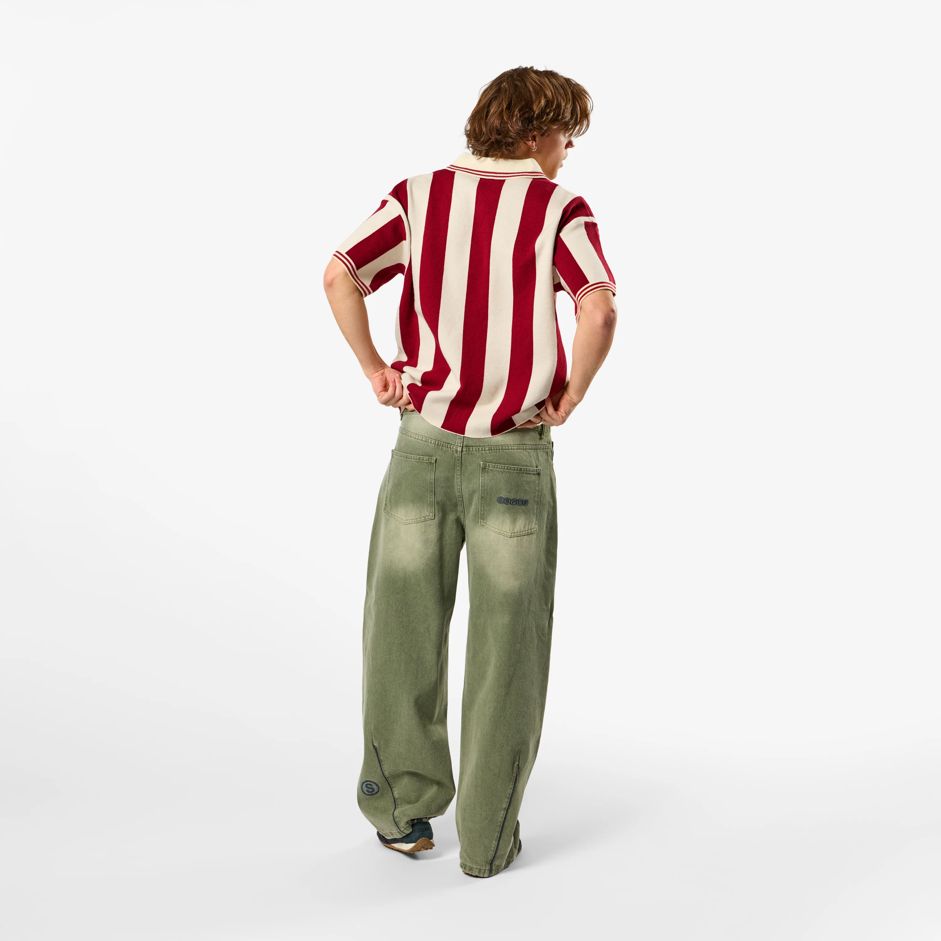 Off Season / Sideline Knitted Football Polo - Red - Image 4
