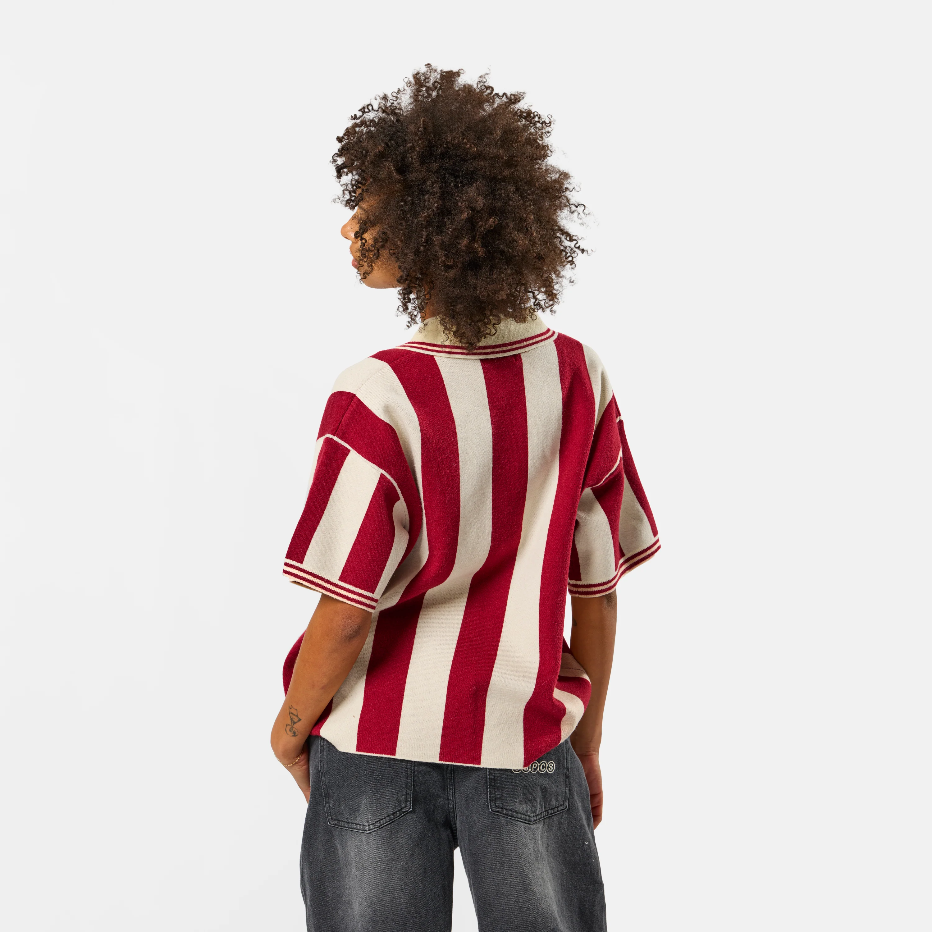Off Season / Sideline Knitted Football Polo - Red - Image 6
