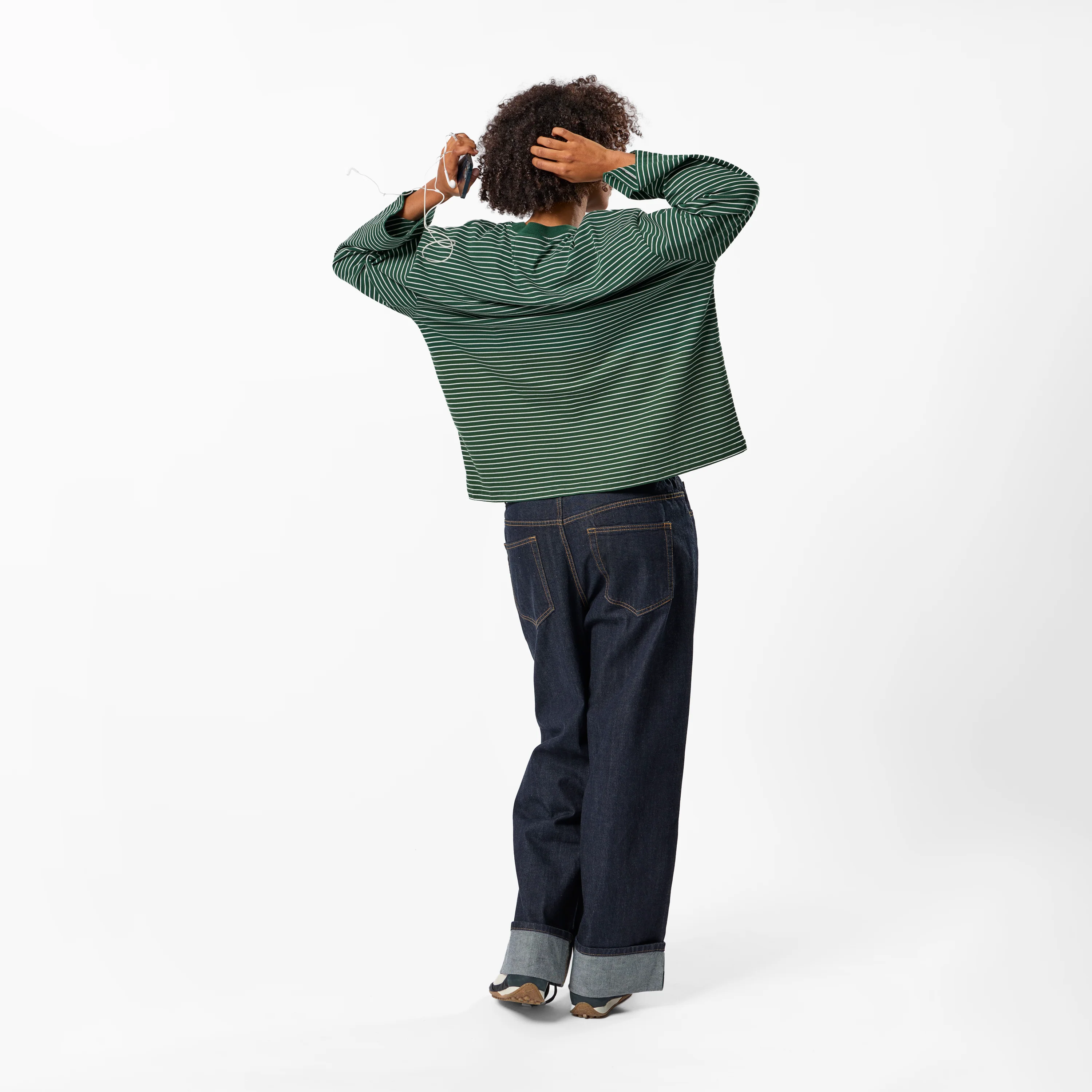 PL / The SSPCS Striped Longsleeve - Dark Forest Green - Image 4