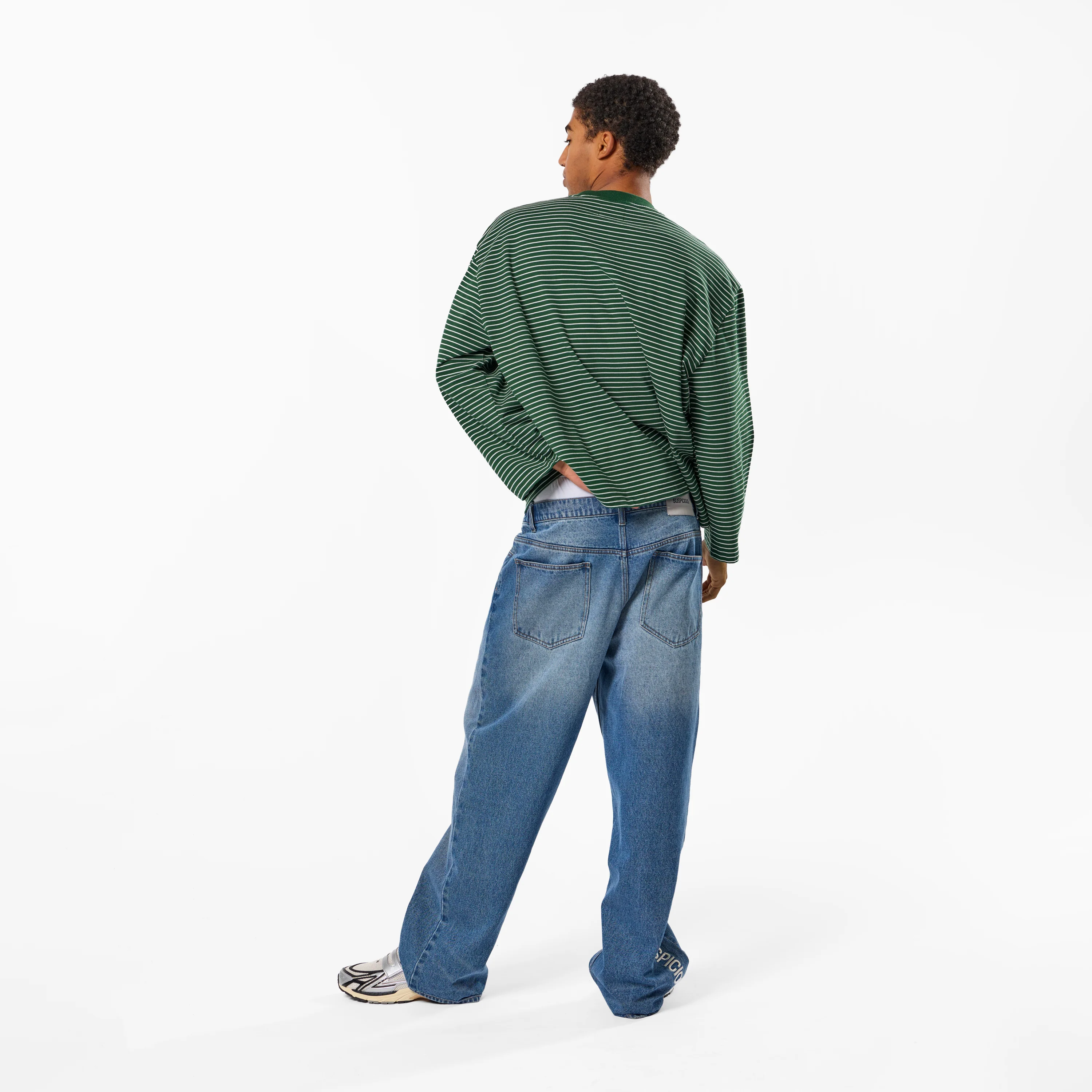 PL / The SSPCS Striped Longsleeve - Dark Forest Green - Image 6
