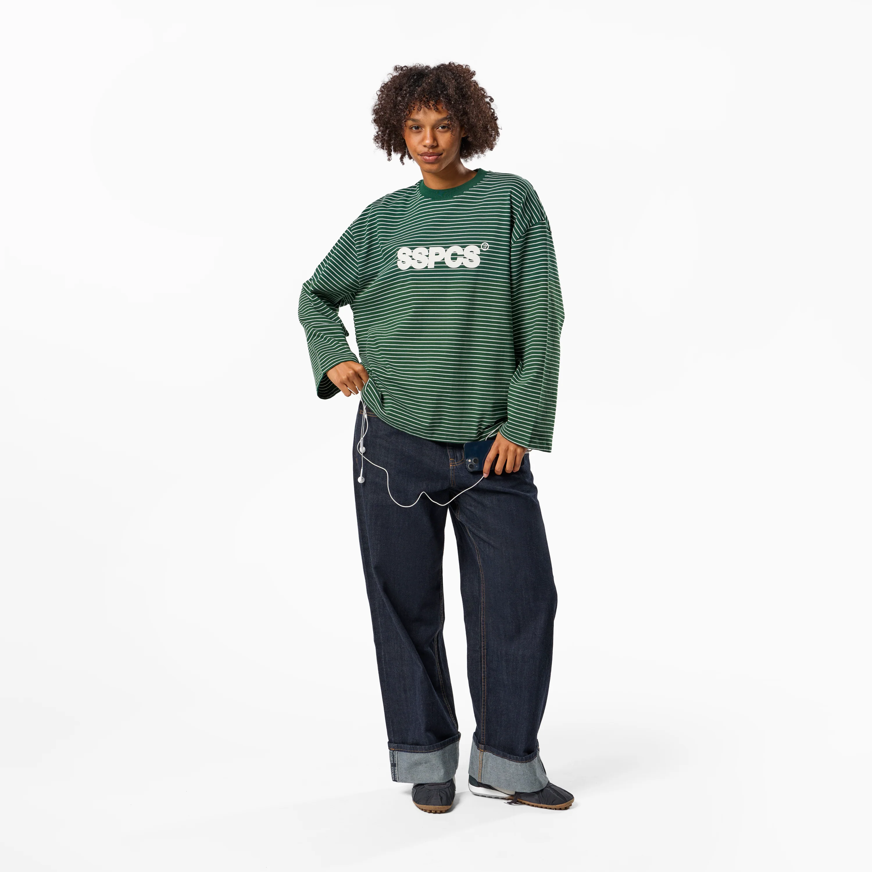 PL / The SSPCS Striped Longsleeve - Dark Forest Green - Image 7