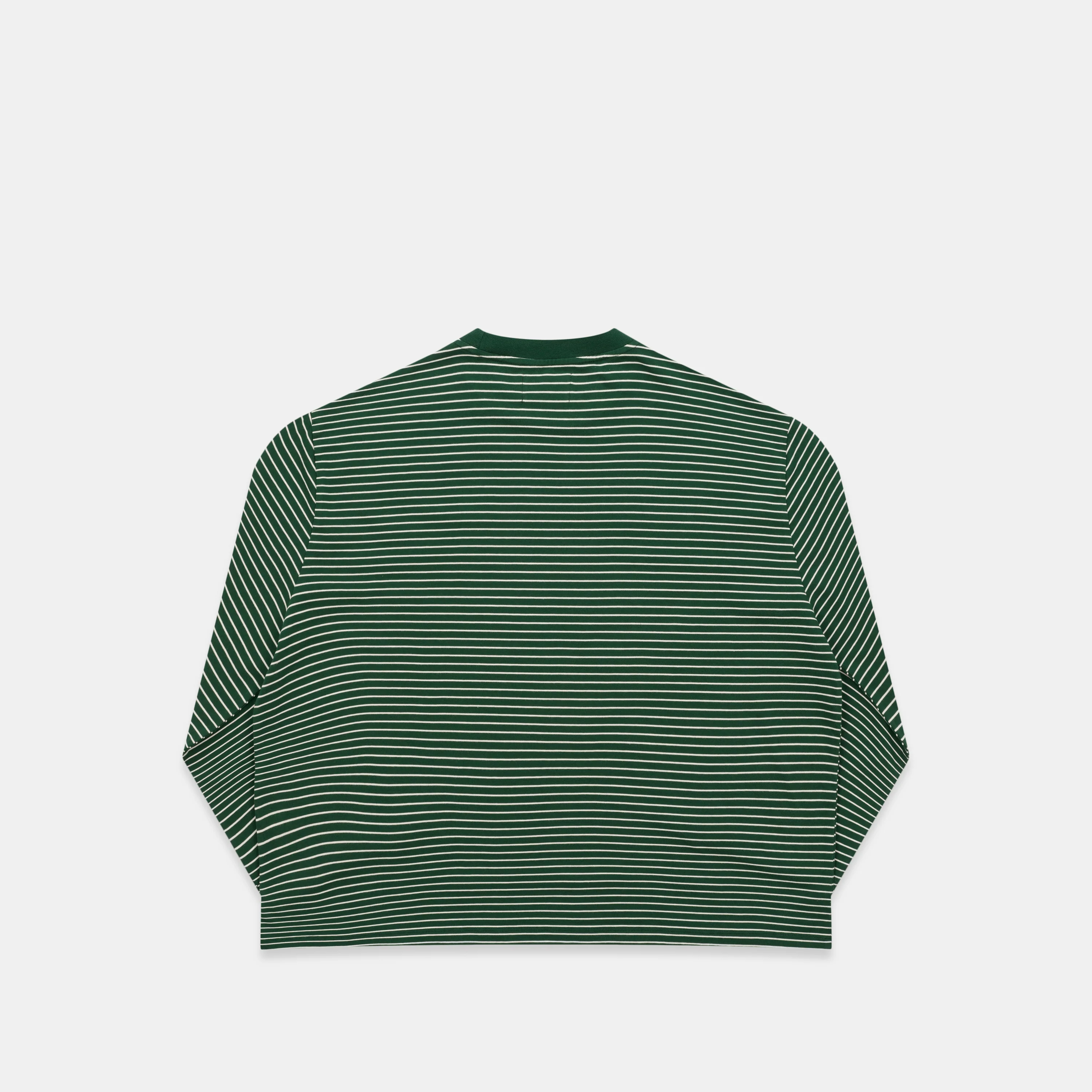 PL / The SSPCS Striped Longsleeve - Dark Forest Green - Image 9