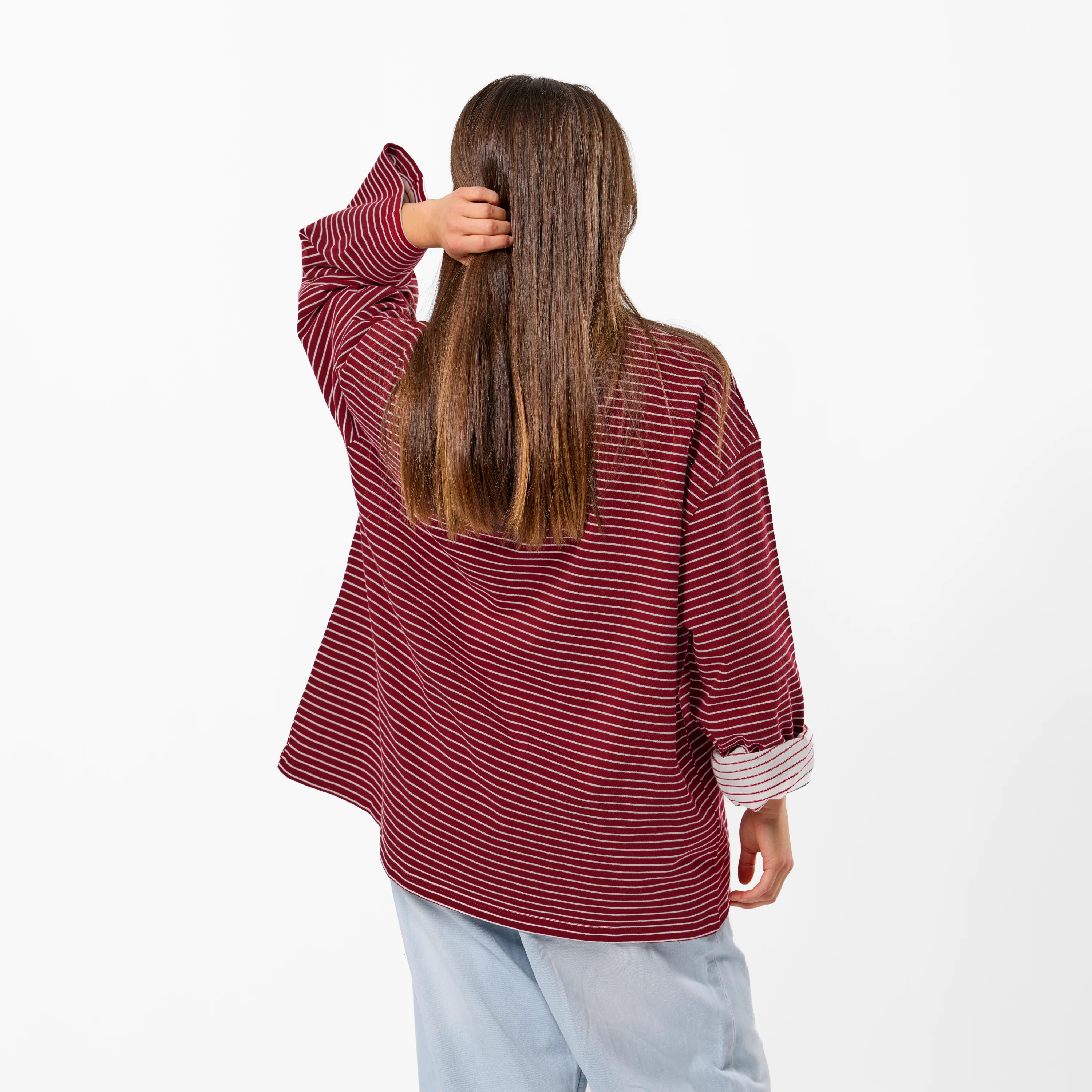 PL / The SSPCS Striped Longsleeve - Dark Red - Image 6
