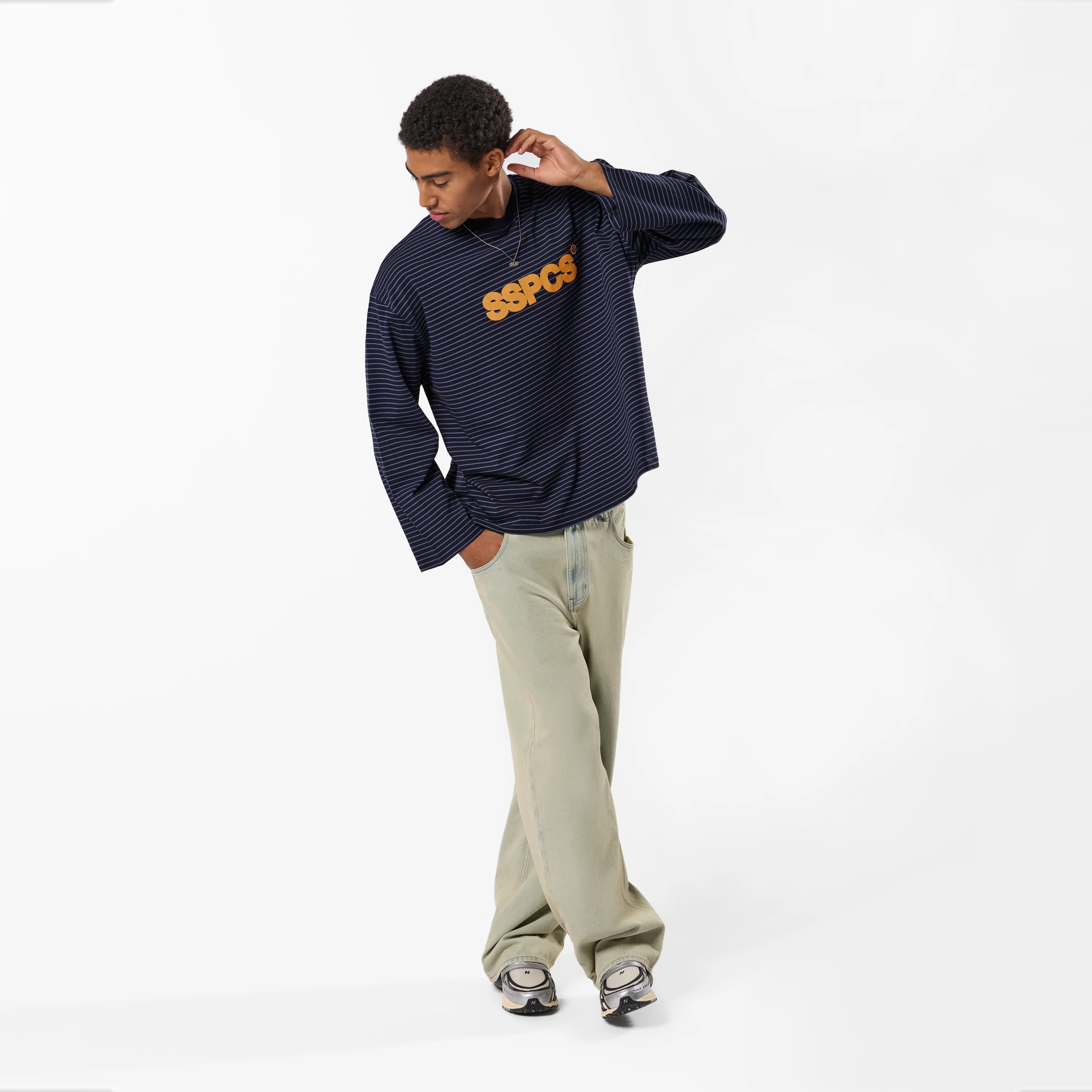 PL / The SSPCS Striped Longsleeve - Nightfall Orange - Image 3
