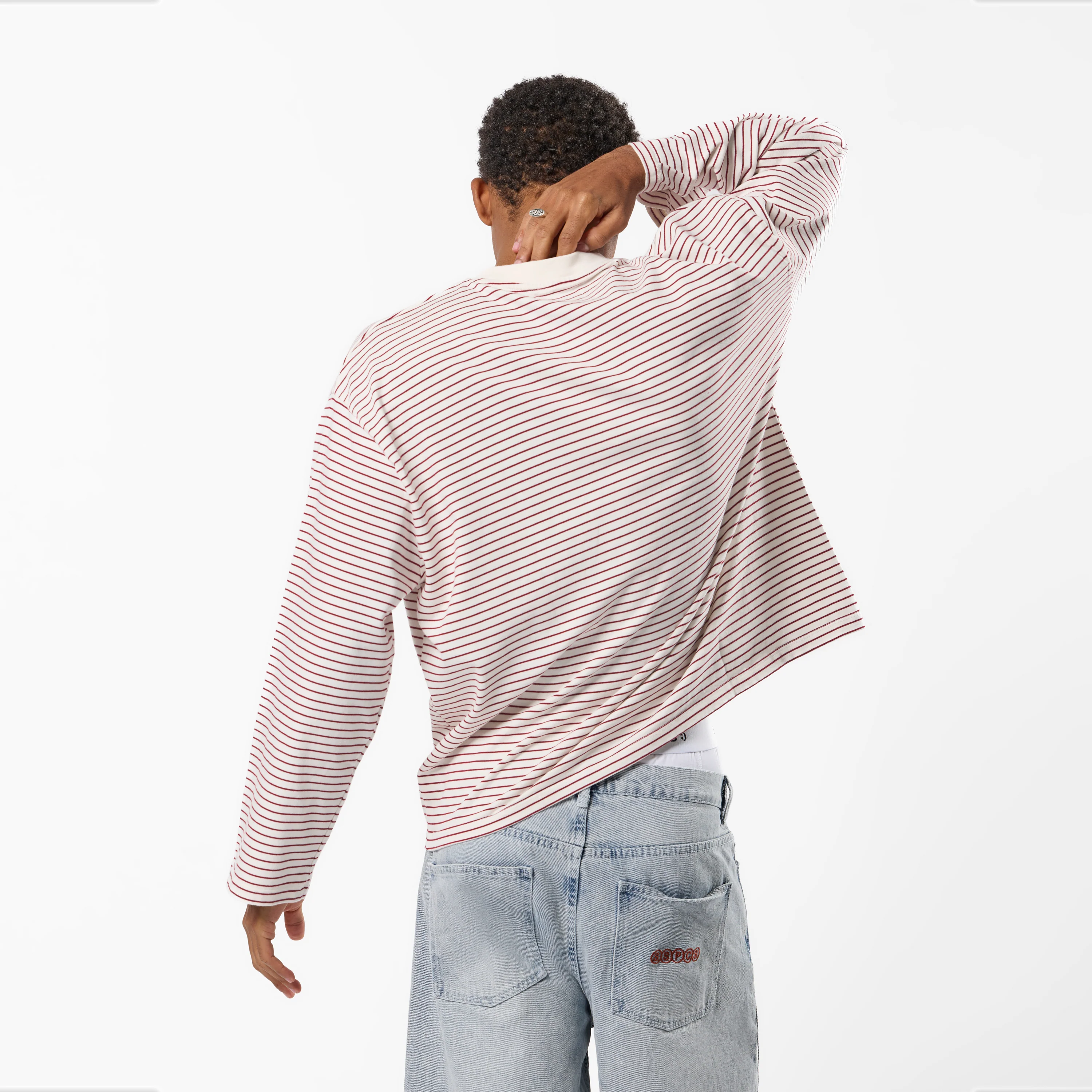 PL / The SSPCS Striped Longsleeve - Red & White - Image 4