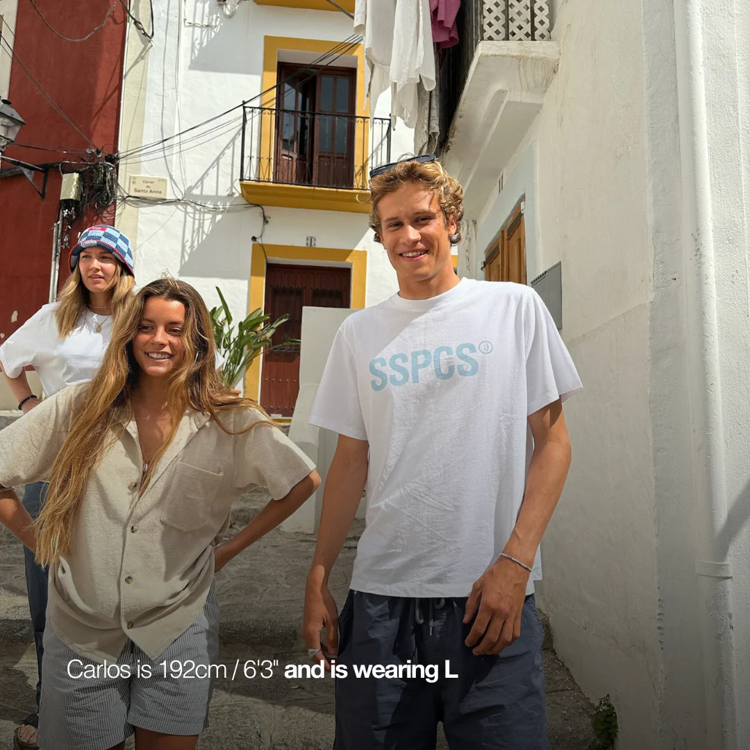 (SS24) The Smiley Tee - White // Coral Blue - Image 5