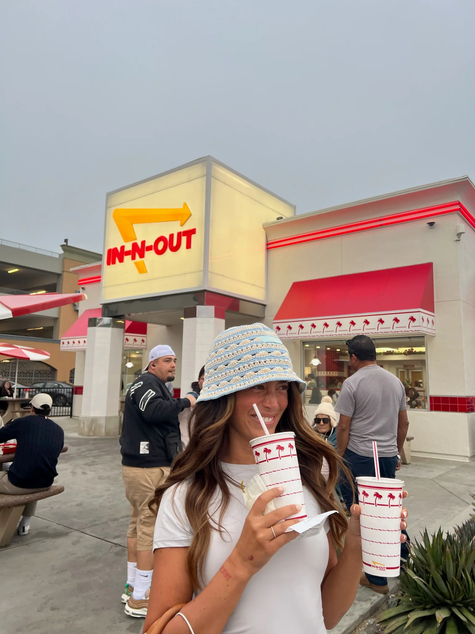 (SS24) The Striped Crochet Hat - Coral Blue - Image 3