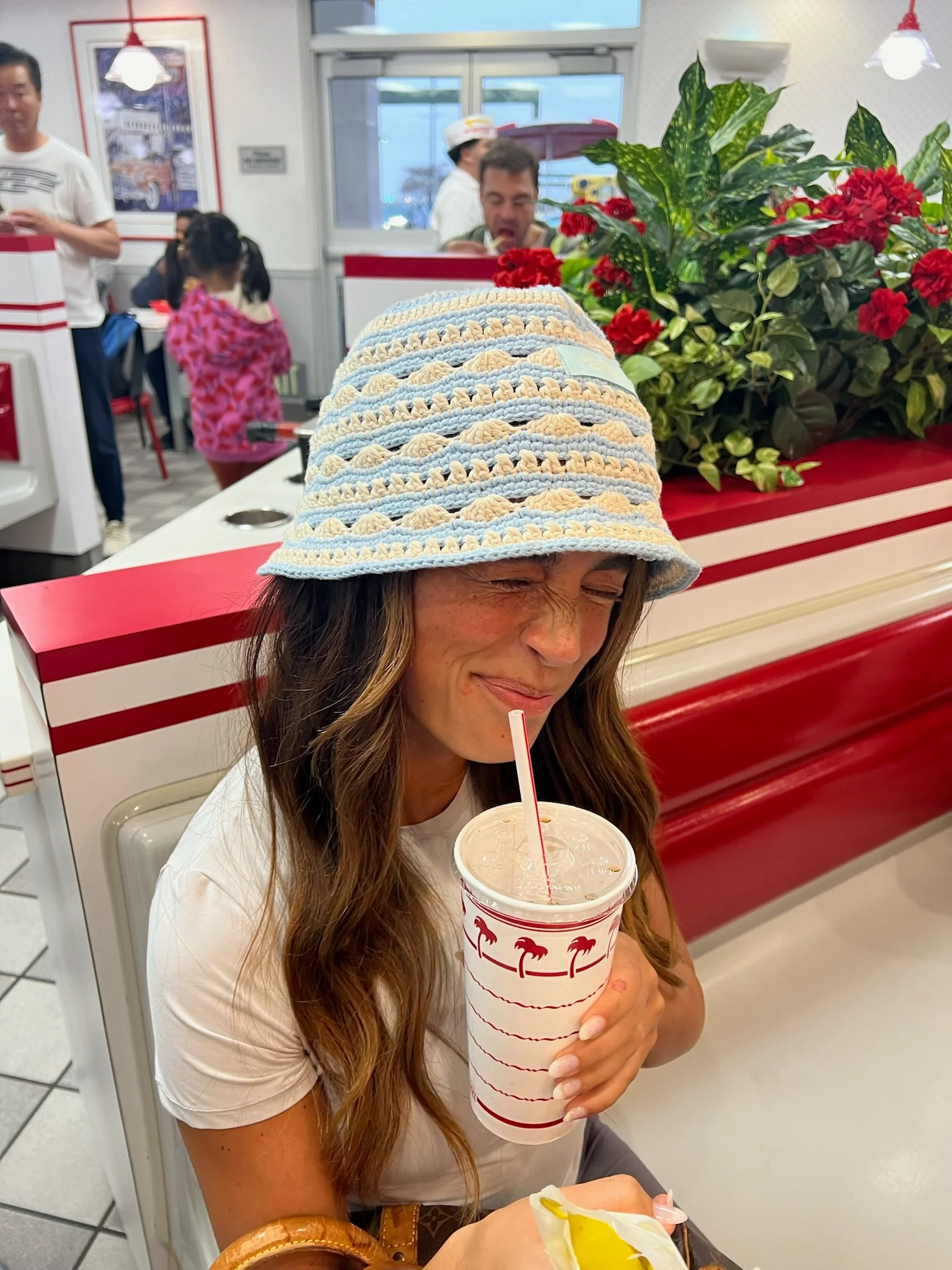 (SS24) The Striped Crochet Hat - Coral Blue - Image 4