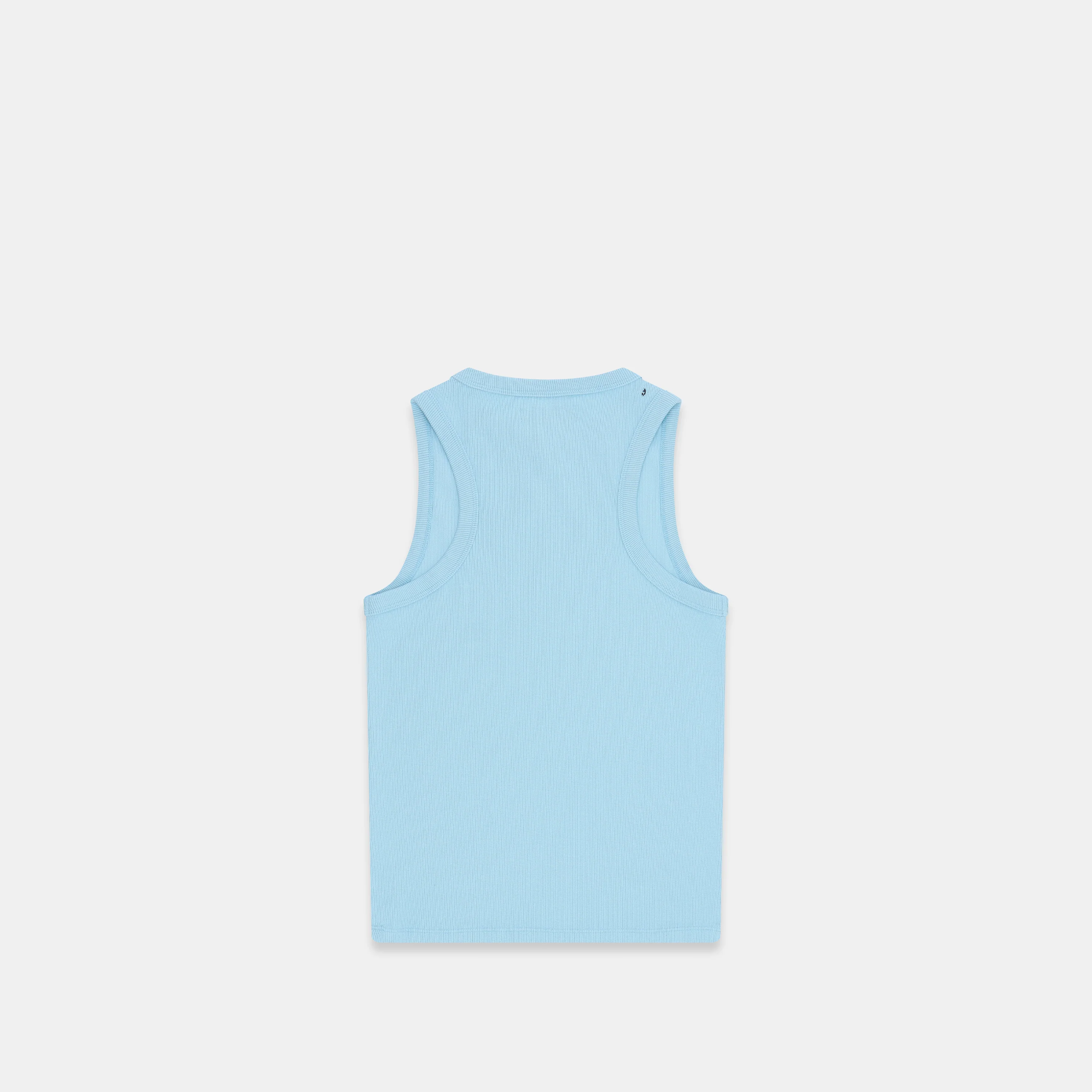 (SS24) The Suspicious Smiley Tank Top - Coral Blue - Image 3