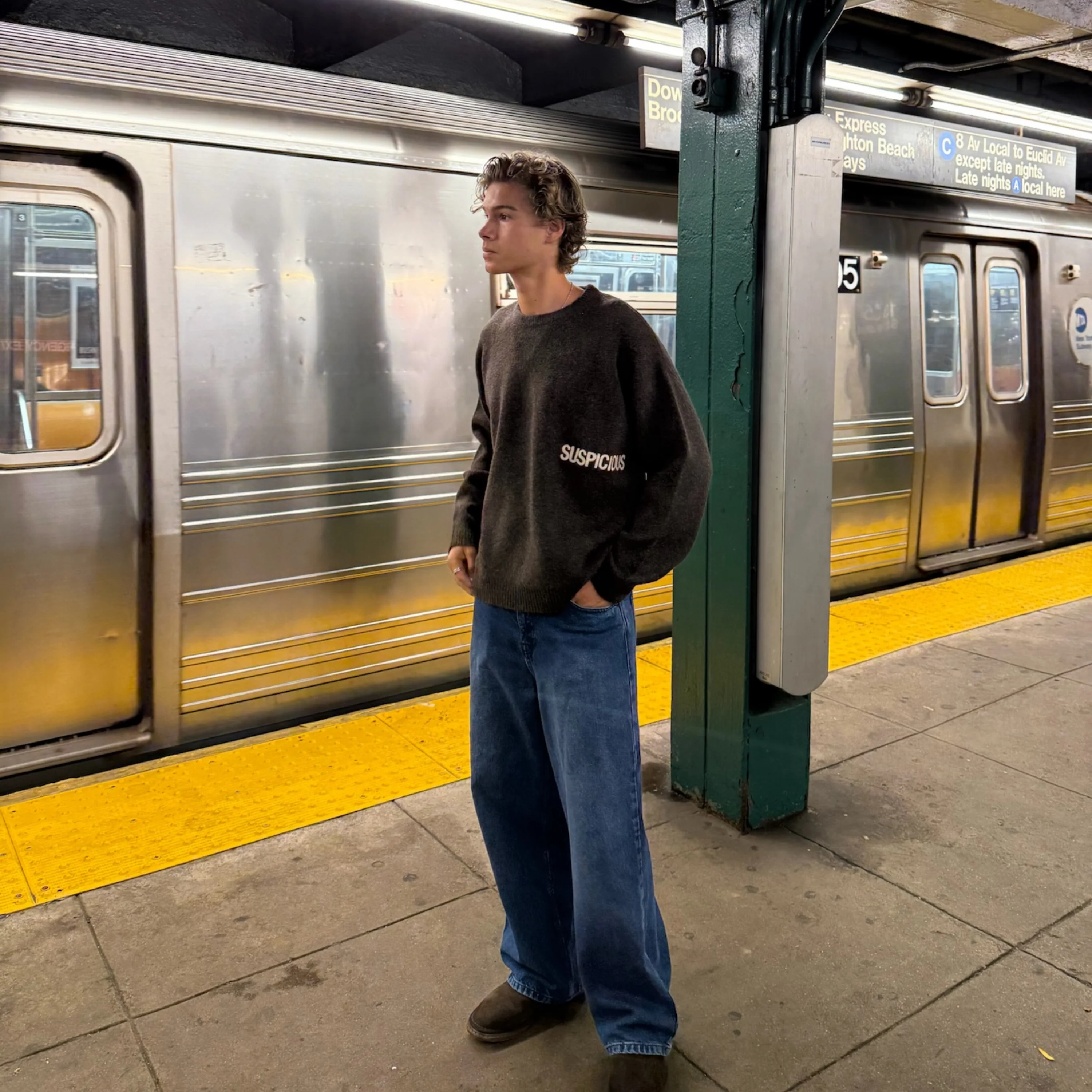 Winter1 / Core Knitted Sweat - Espresso - Image 9