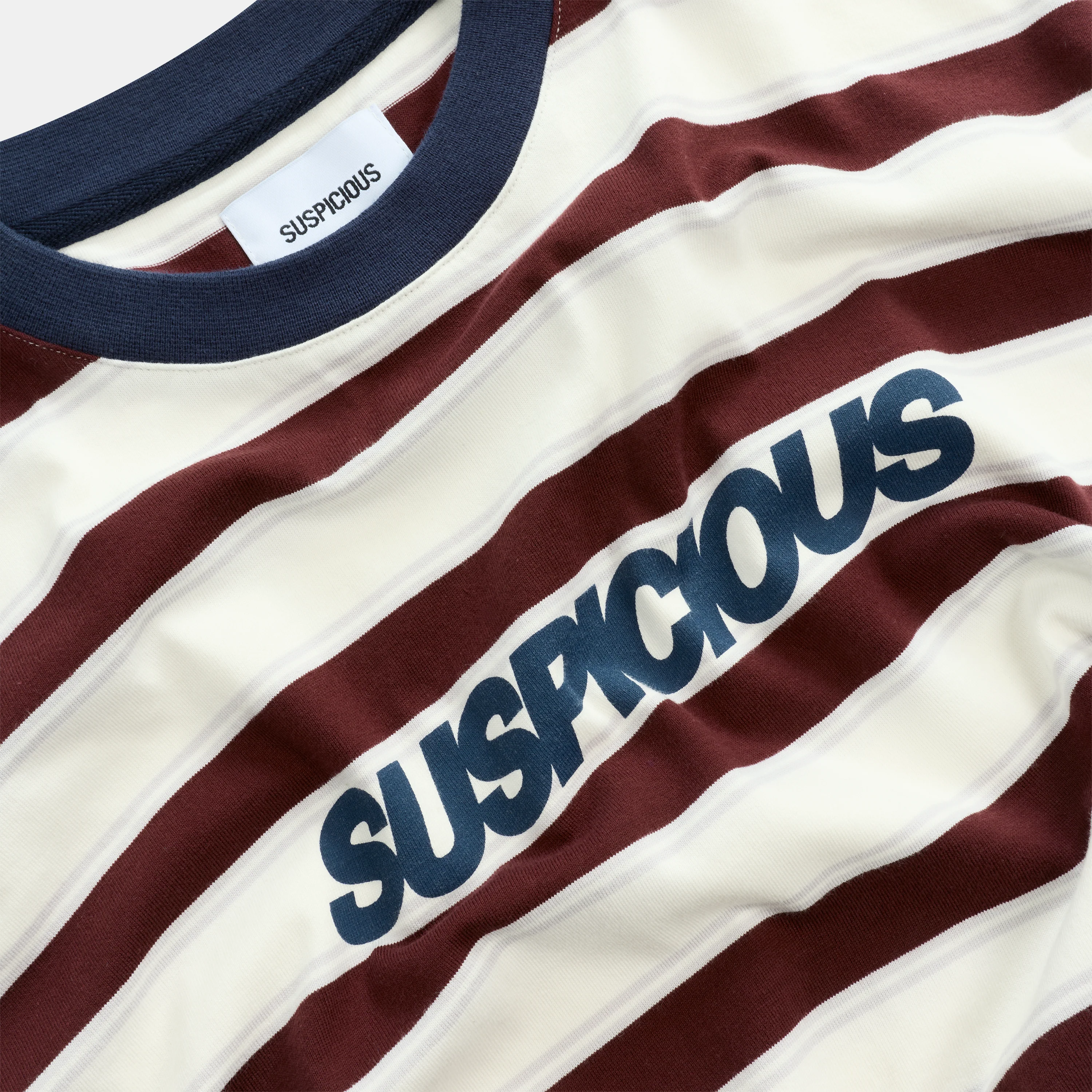 Winter1 / Striped Longsleeve - Natural & Red - Image 4