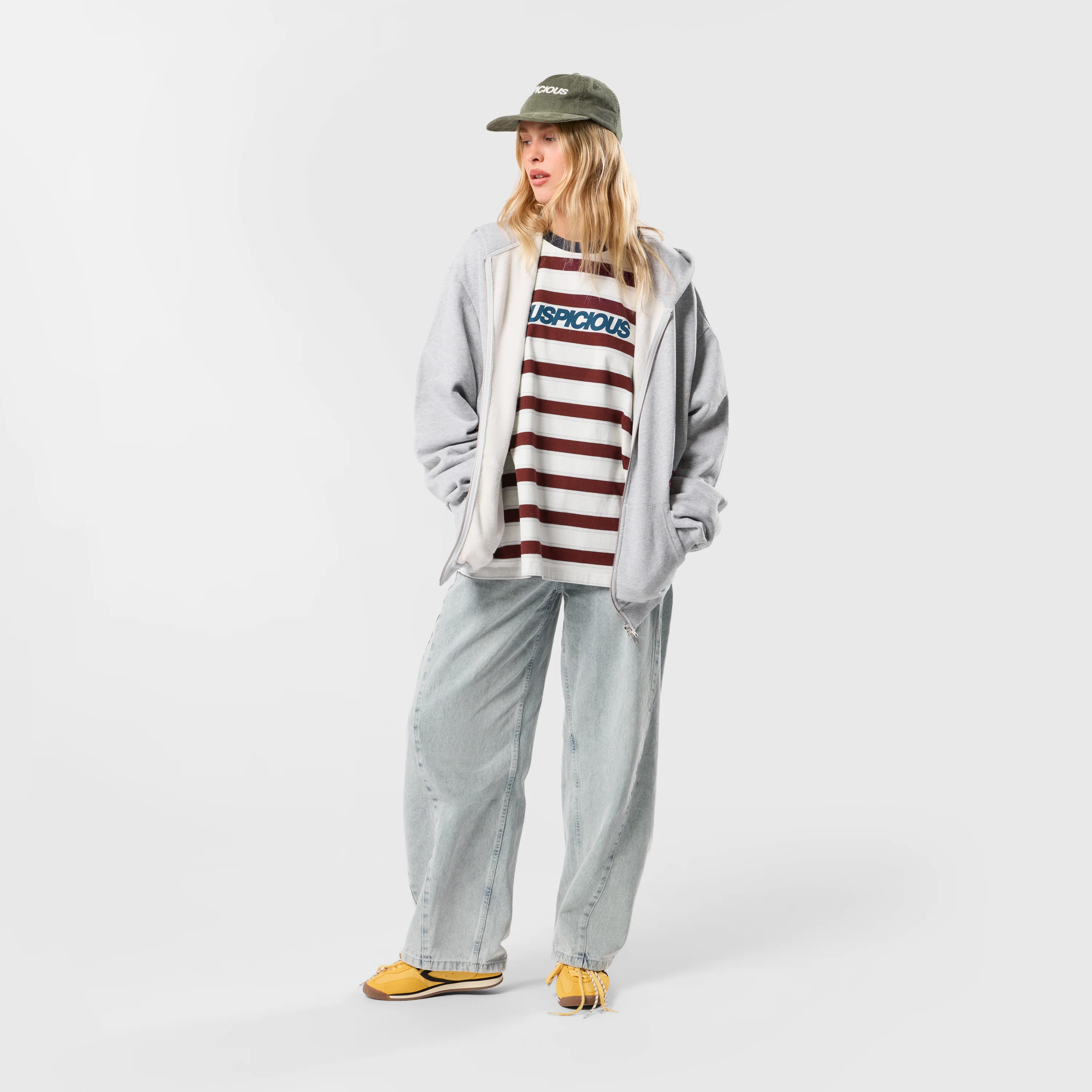Winter1 / Striped Longsleeve - Natural & Red - Image 5