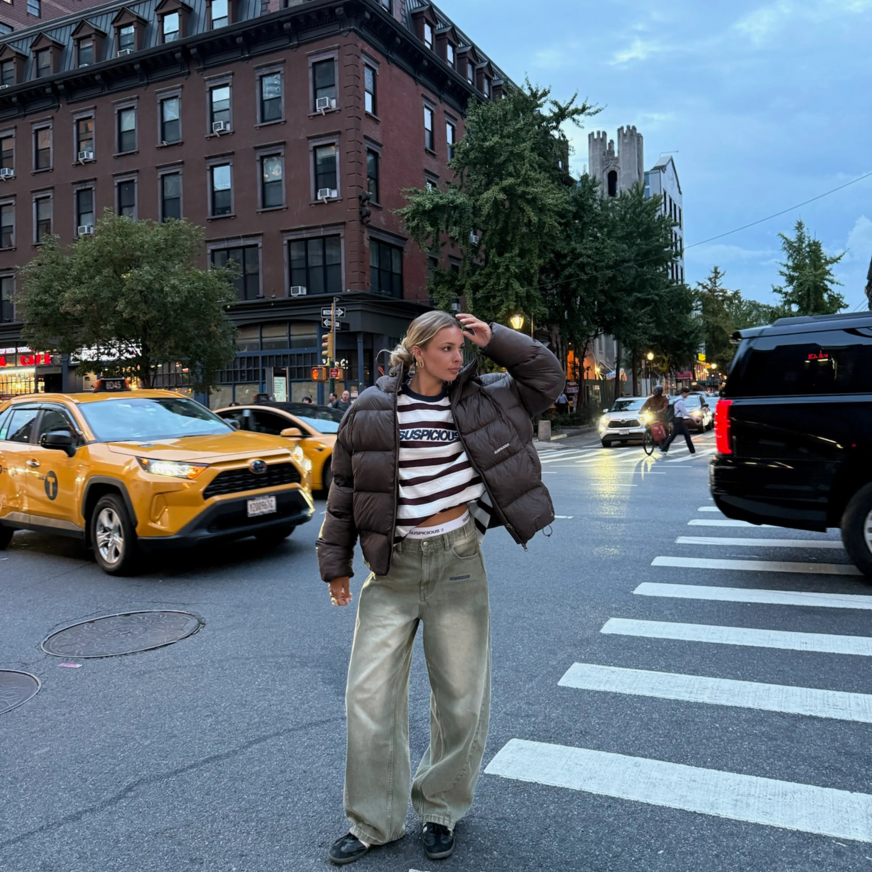 Winter1 / Striped Longsleeve - Natural & Red - Image 9