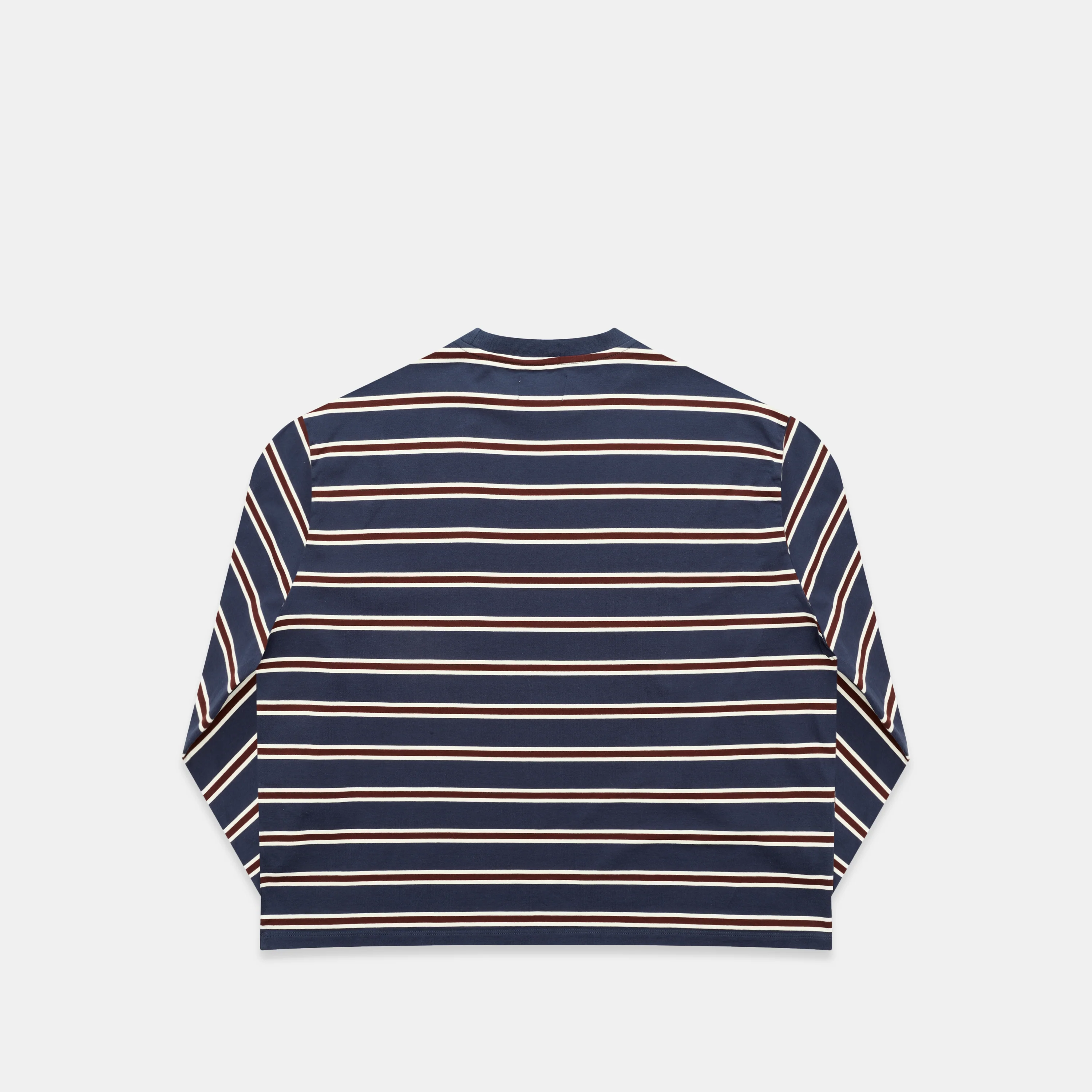 Winter1 / Striped Longsleeve - Navy & Red - Image 9